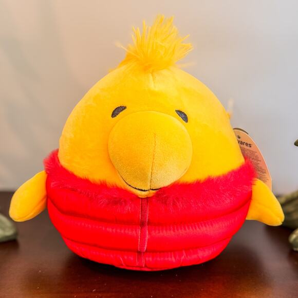 NWT-Holiday Peanuts Woodstock & Snoopy Plush Squishmallows Winter Puffer Jackets - Picture 9 of 16